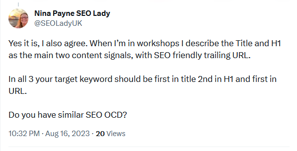 SEO Training Consultant London and UK Tailored AI Mentor SEO Lady Twitter AI Consultant on page content Google ranking prompt training ChatGPT Bard Claude LLM coaching courses tuition mentor
