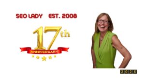 Small Business SEO Project Management, Domain and Platform Migrations SEO Lady Business 17 Years 2025 Nina Payne BrightonSEO Speaker (YouTube Thumbnail)