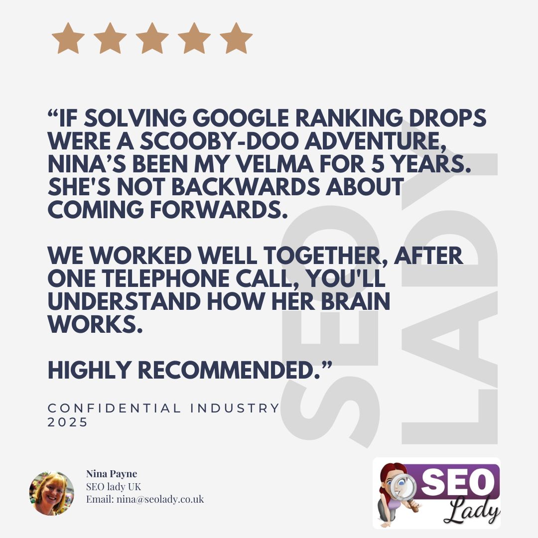 30 Day UK SEO Booster - Video SEO and YouTube Channel Marketing seo lady 2025 review testimonial